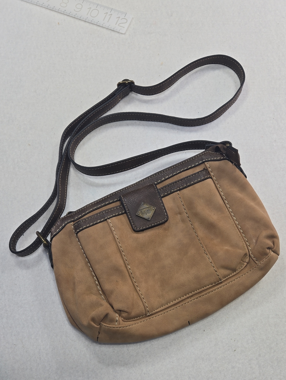 Born B.O.C Tan Crossbody Bag with Dark Brown Trim